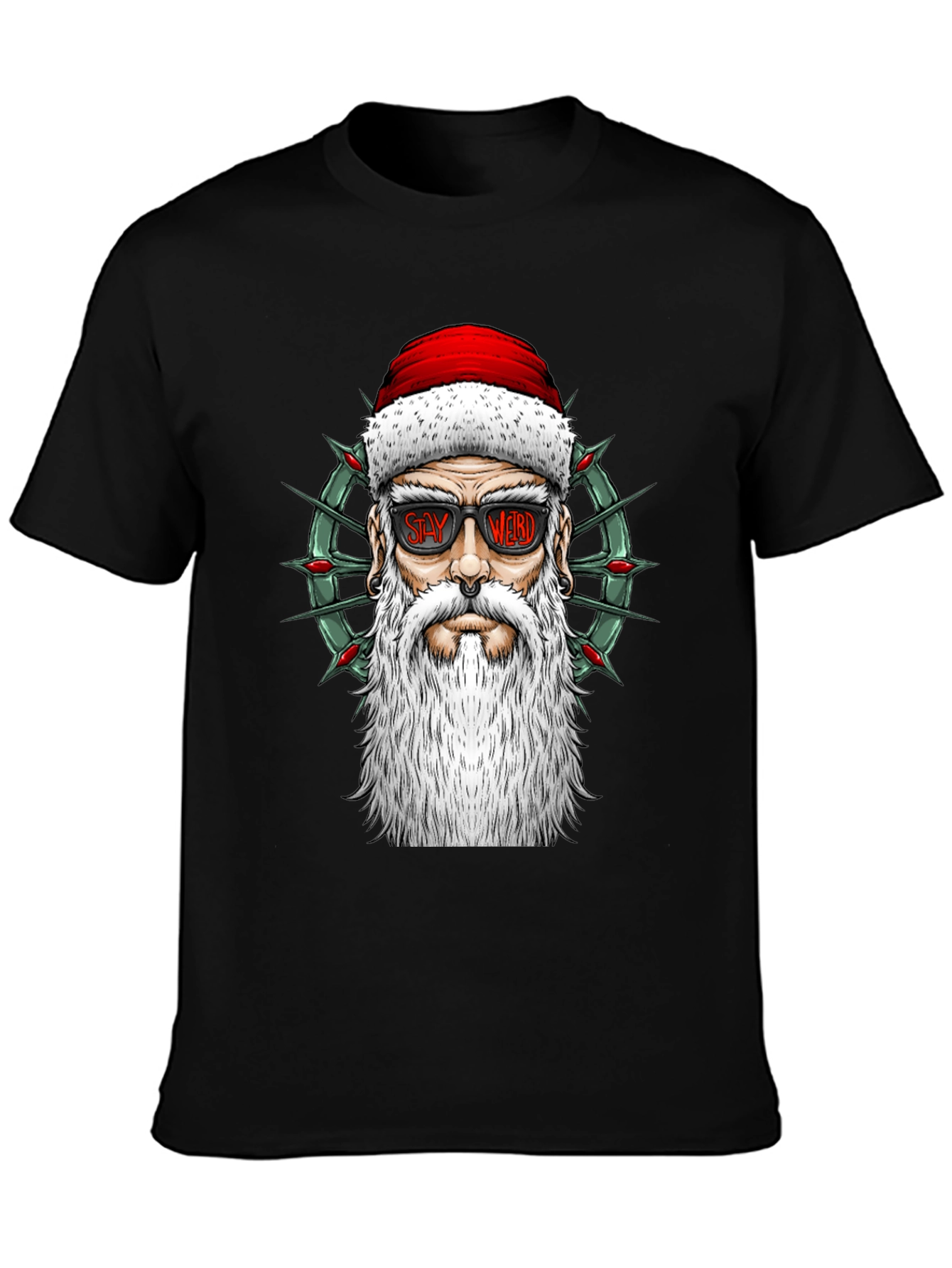 Stay Weird Santa Tee - Holiday Humor T-Shirt