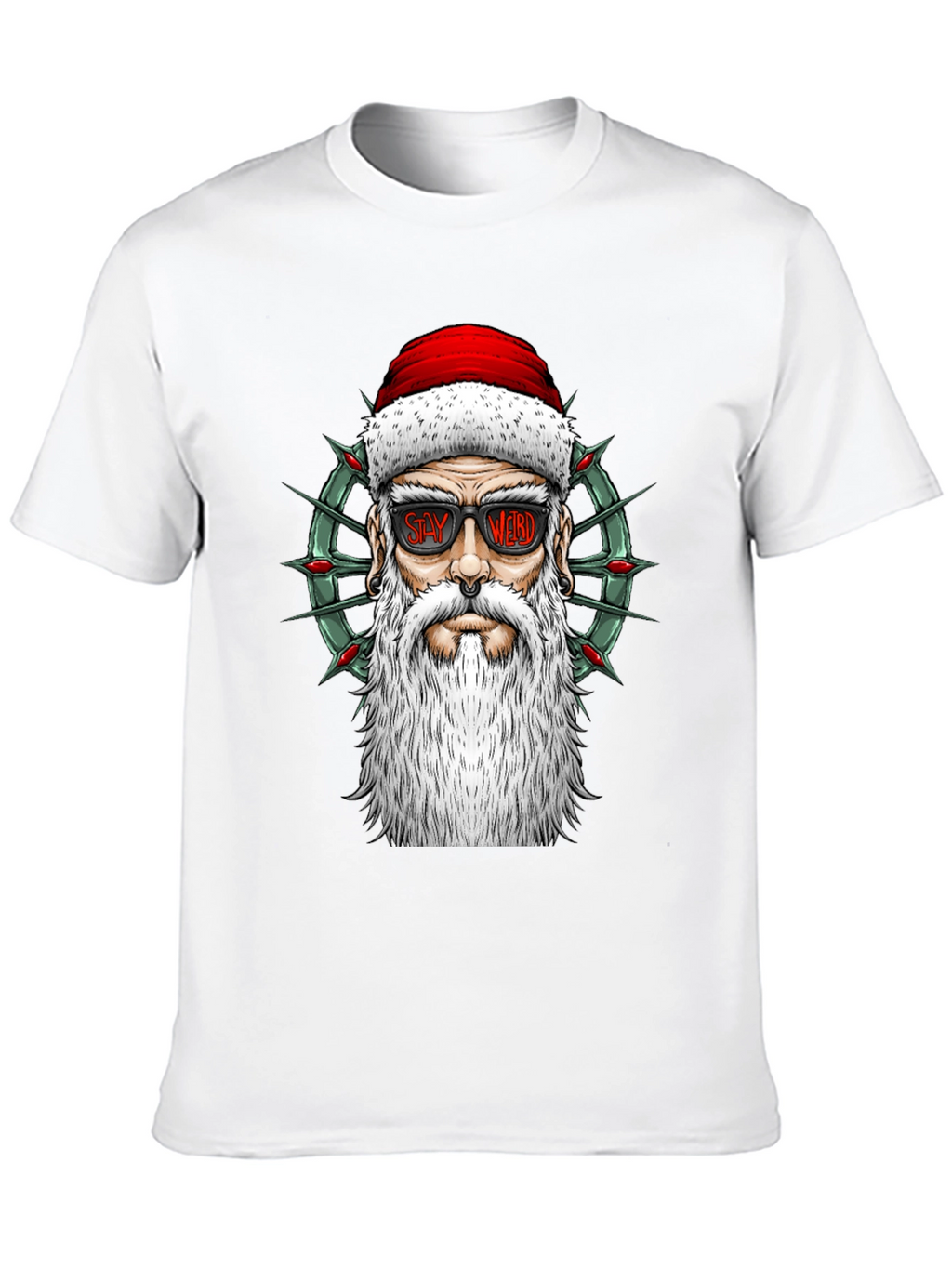 Stay Weird Santa Tee - Holiday Humor T-Shirt