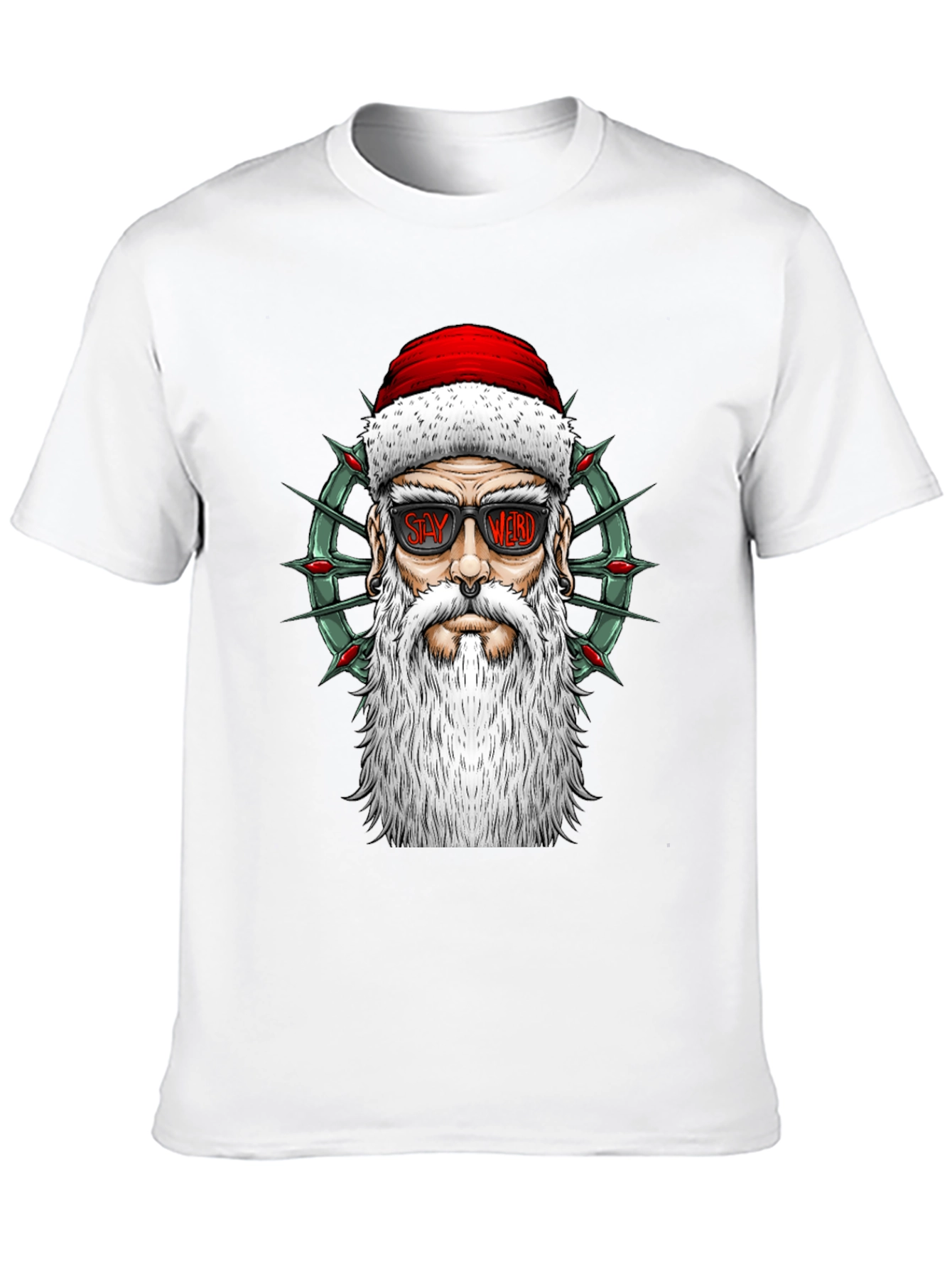 Stay Weird Santa Tee - Holiday Humor T-Shirt