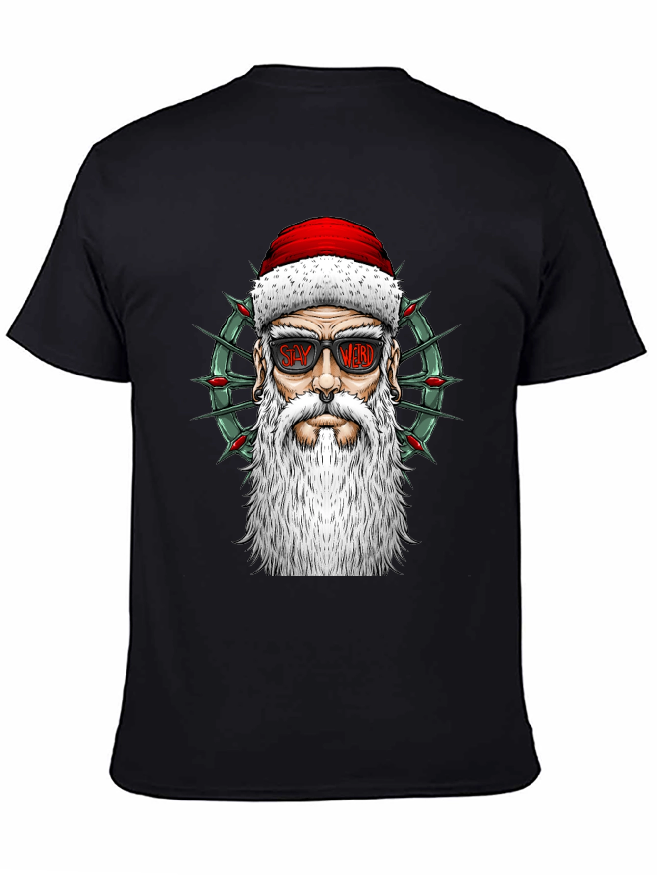 Stay Weird Santa Tee - Holiday Humor T-Shirt