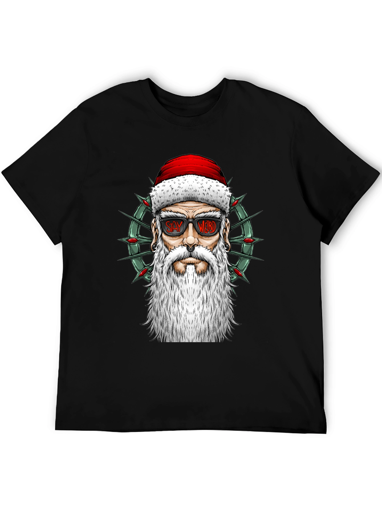 Stay Weird Santa Tee - Holiday Humor T-Shirt