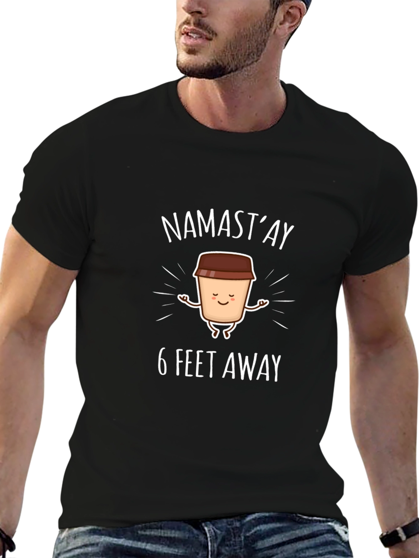 Namastay 6 Feet Away Graphic T-Shirt
