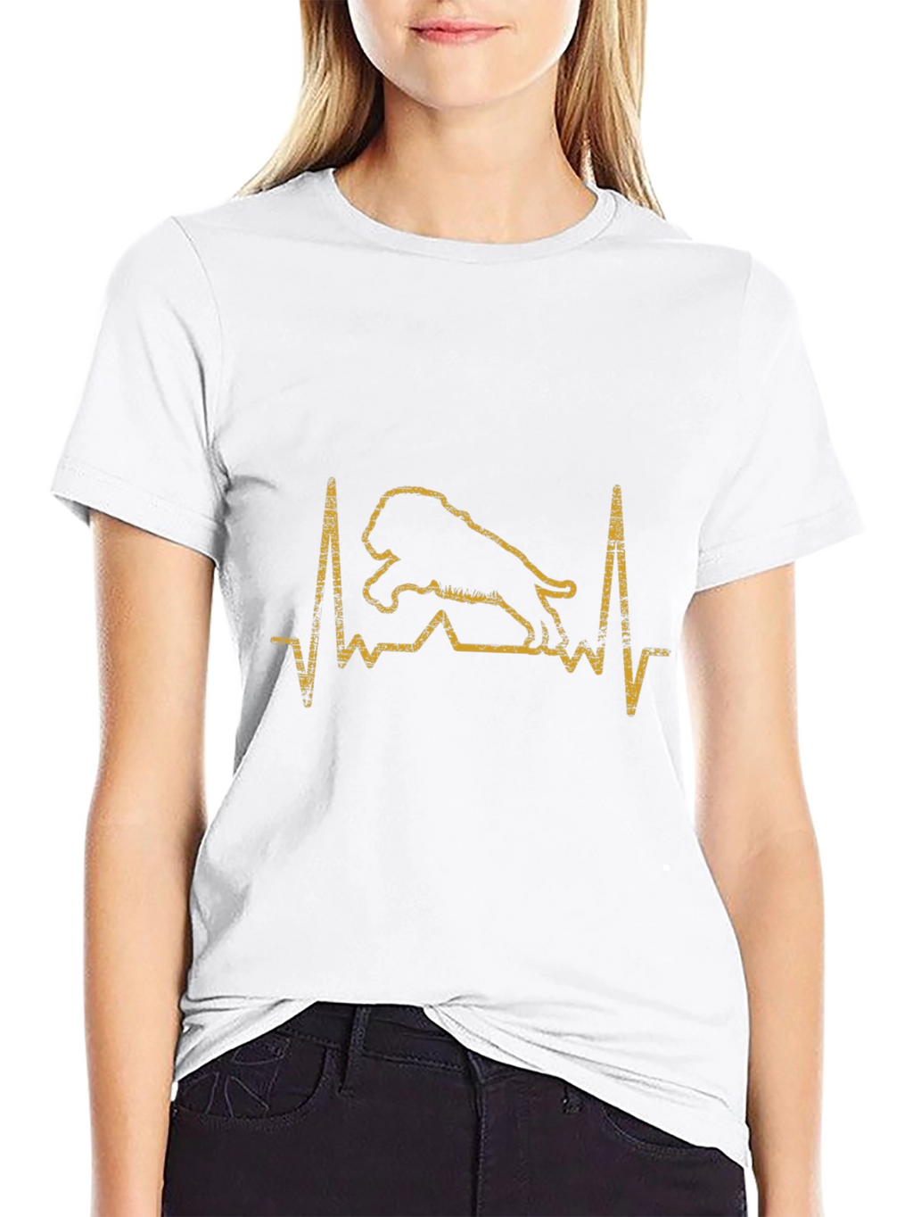 Lion Heartbeat T-Shirt - Black