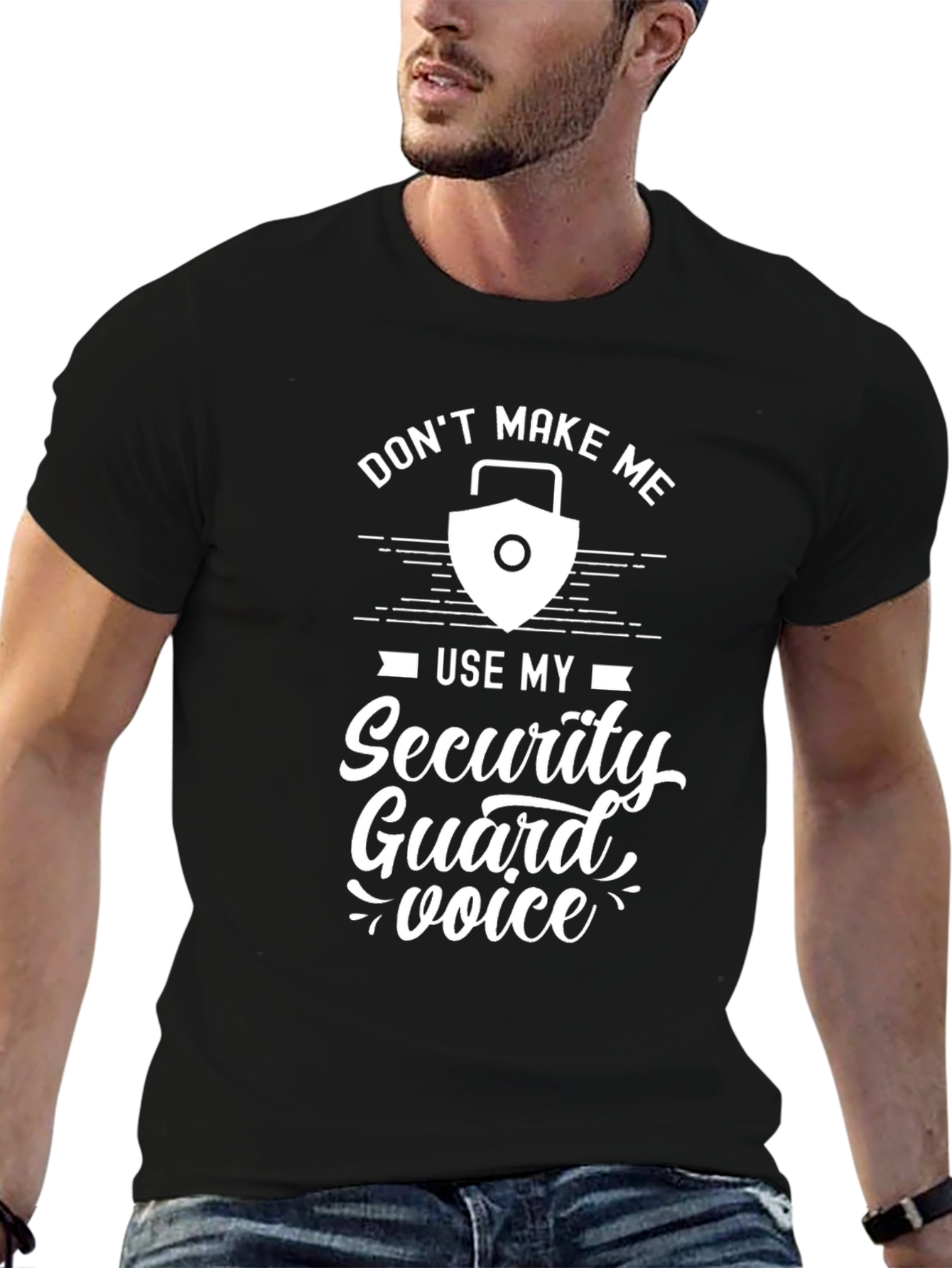 Security Guard Voice Graphic Tee - Funny Sarcastic T-Shirt