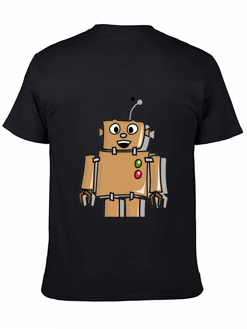 Retro Robot Graphic Tee - Black