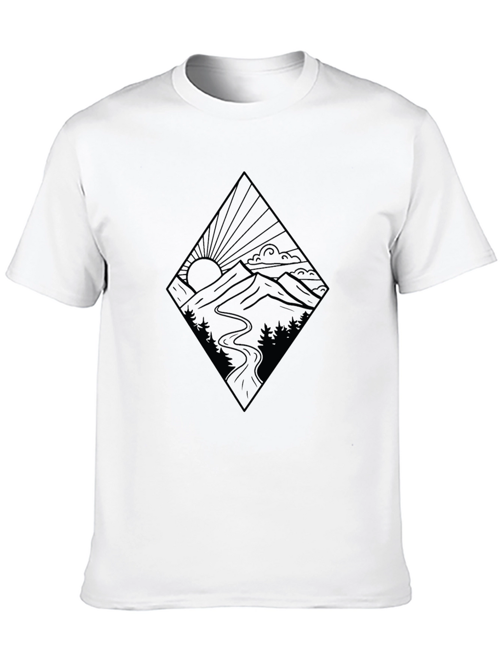 Mountainscape Graphic Black Tee