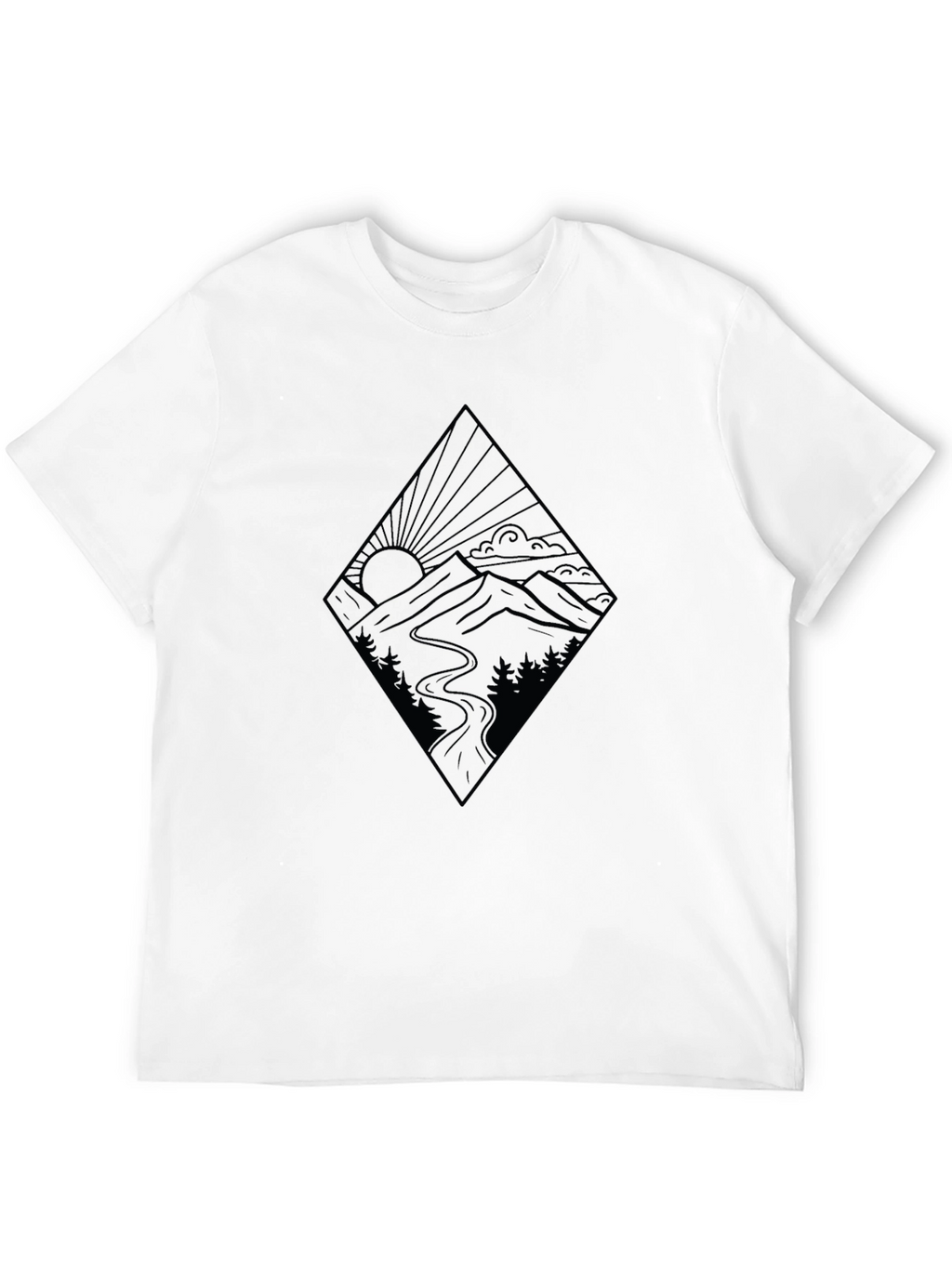 Mountainscape Graphic Black Tee
