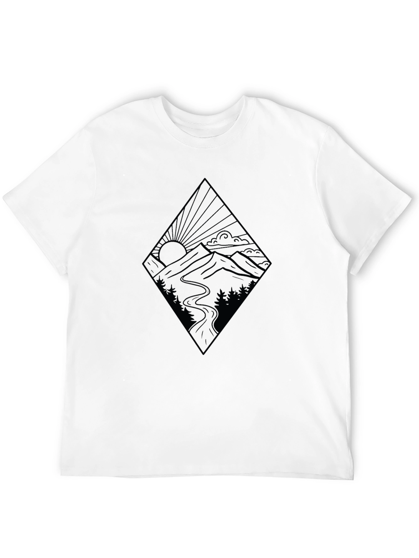 Mountainscape Graphic Black Tee