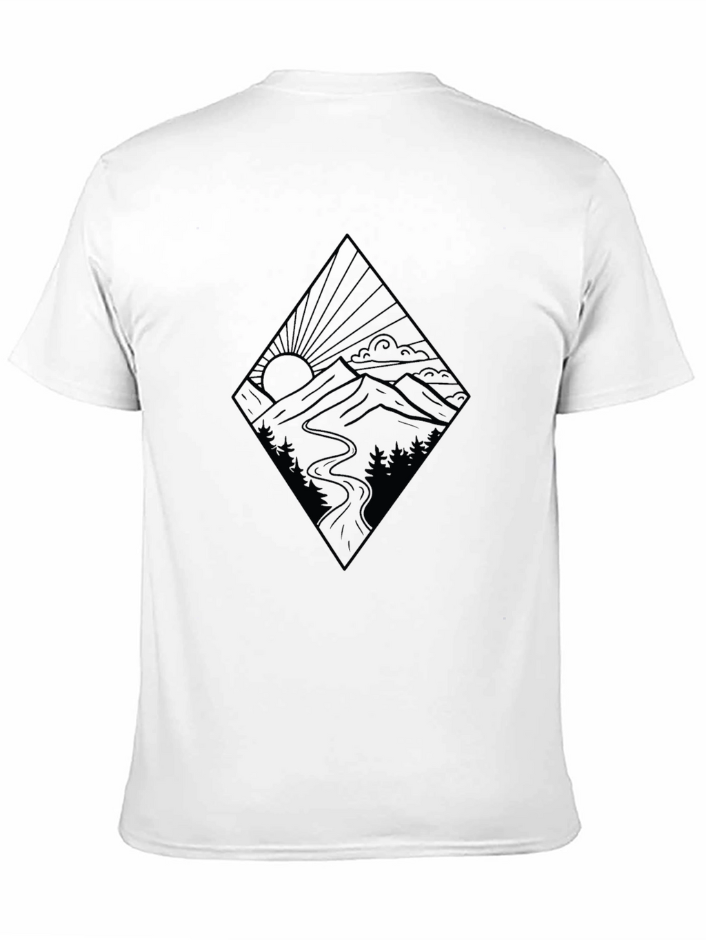 Mountainscape Graphic Black Tee