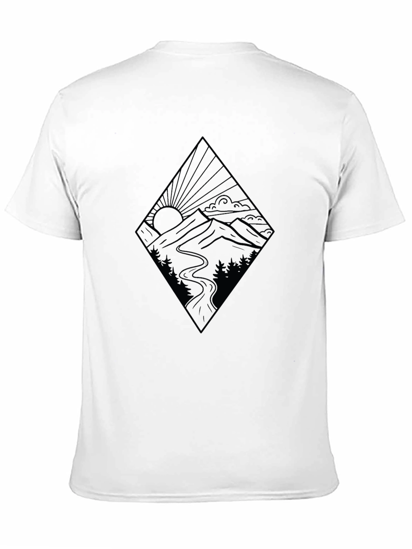 Mountainscape Graphic Black Tee