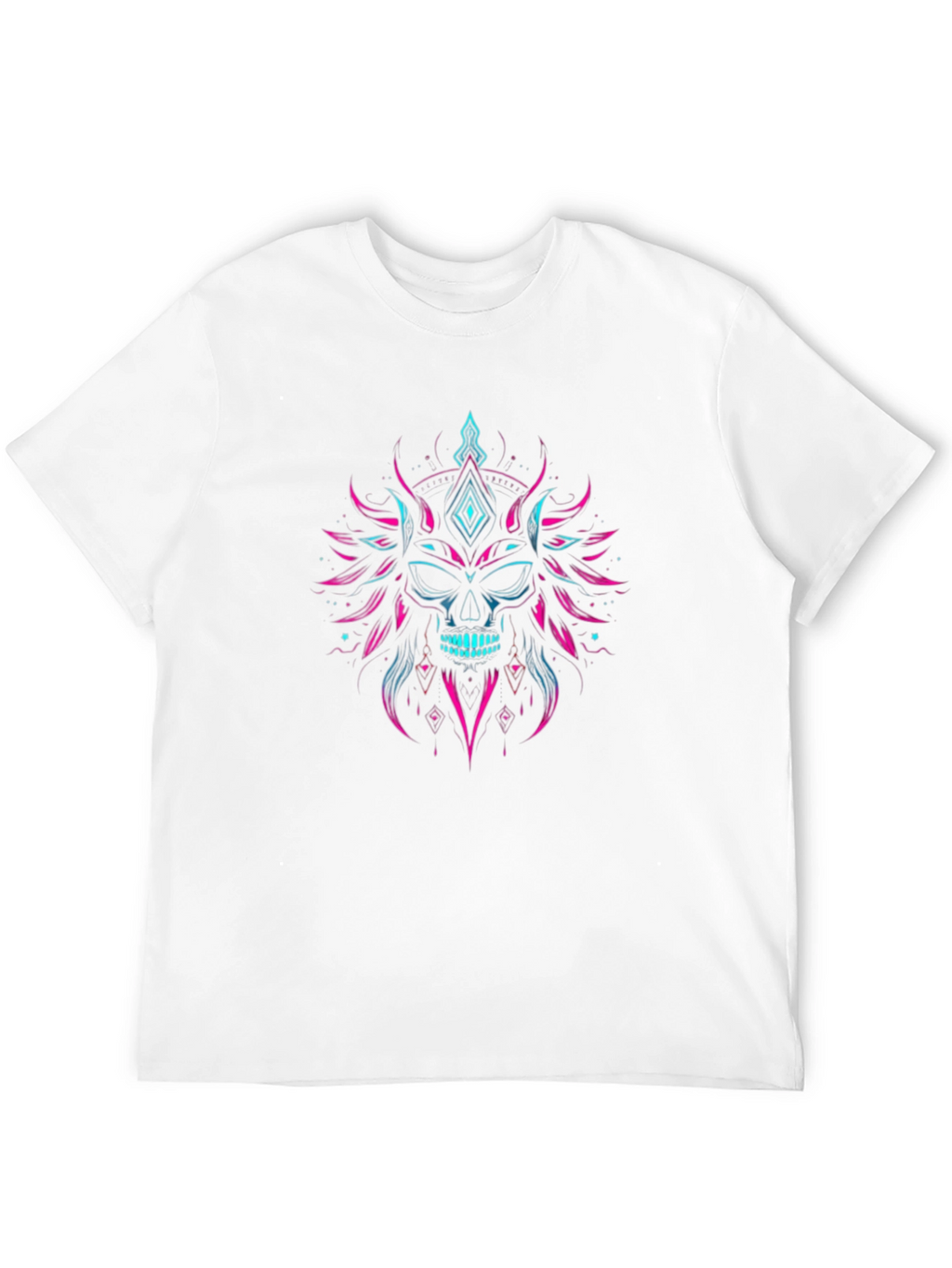 Skull Graphic Tee - Neon Punk Style