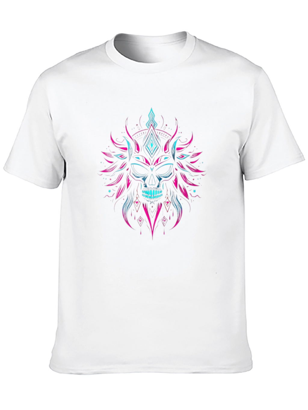 Skull Graphic Tee - Neon Punk Style