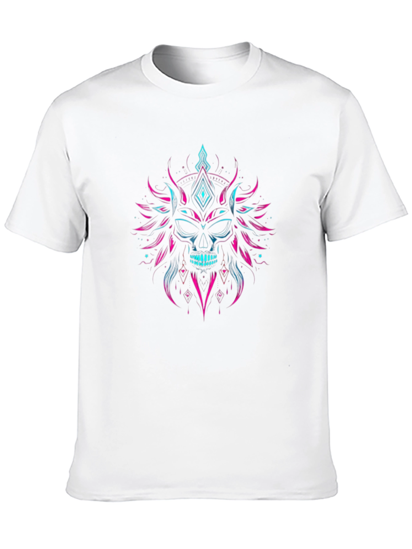 Skull Graphic Tee - Neon Punk Style