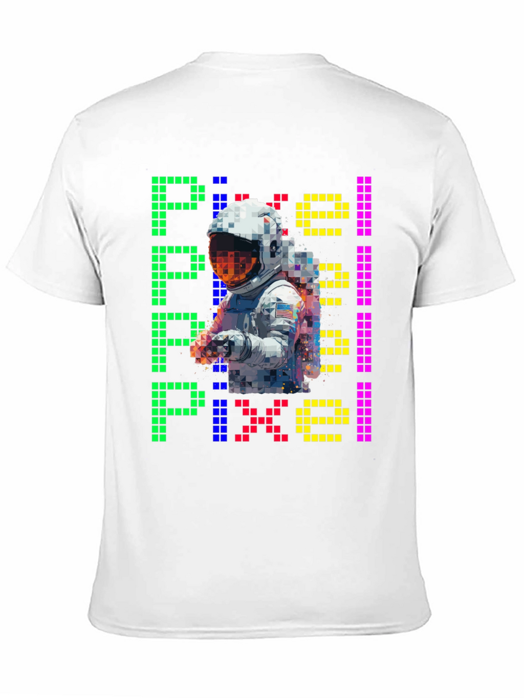 Pixel Astronaut Graphic T-Shirt - Retro Style