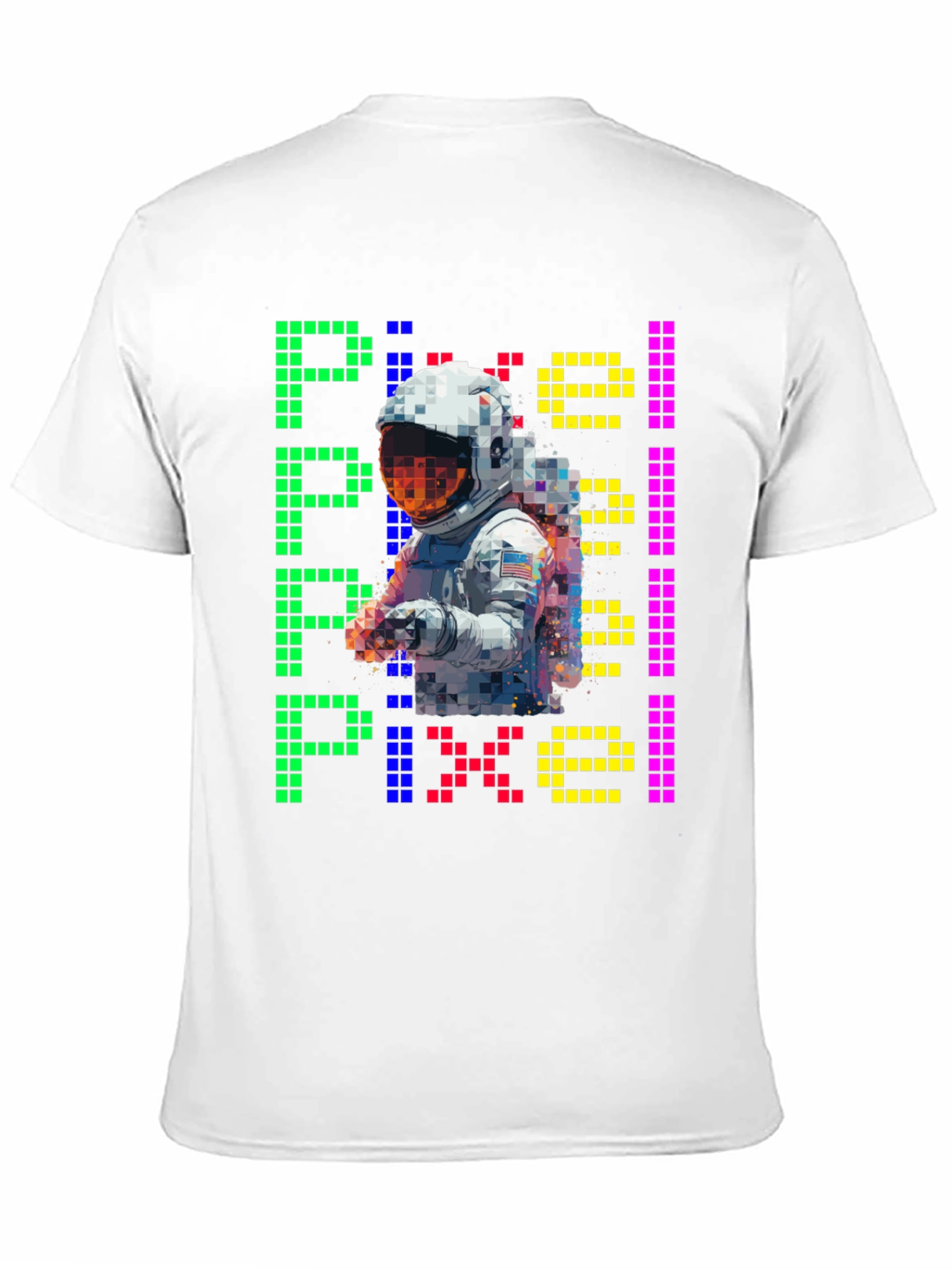 Pixel Astronaut Graphic T-Shirt - Retro Style