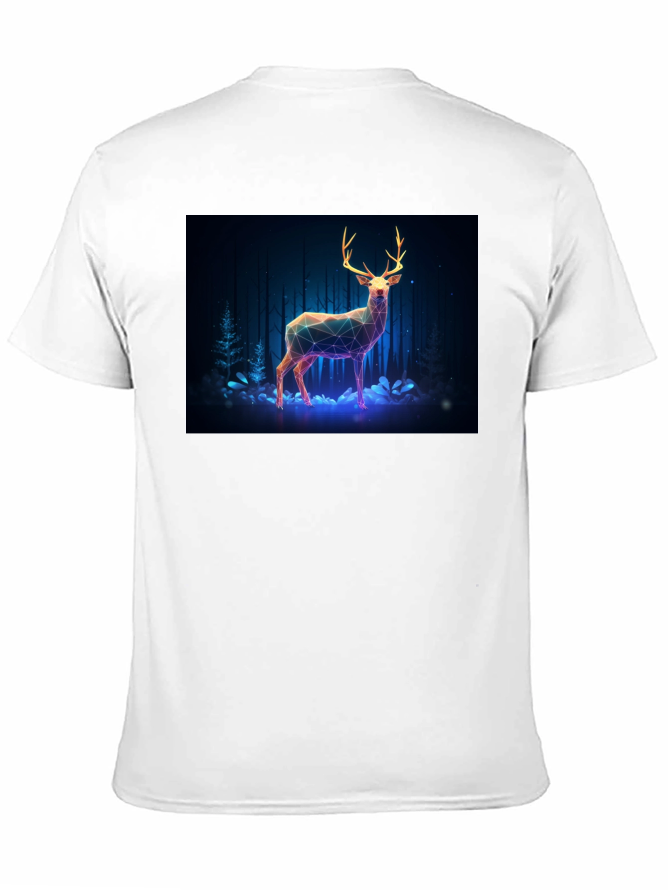 Geometric Deer Graphic Tee - Mens Black T-Shirt
