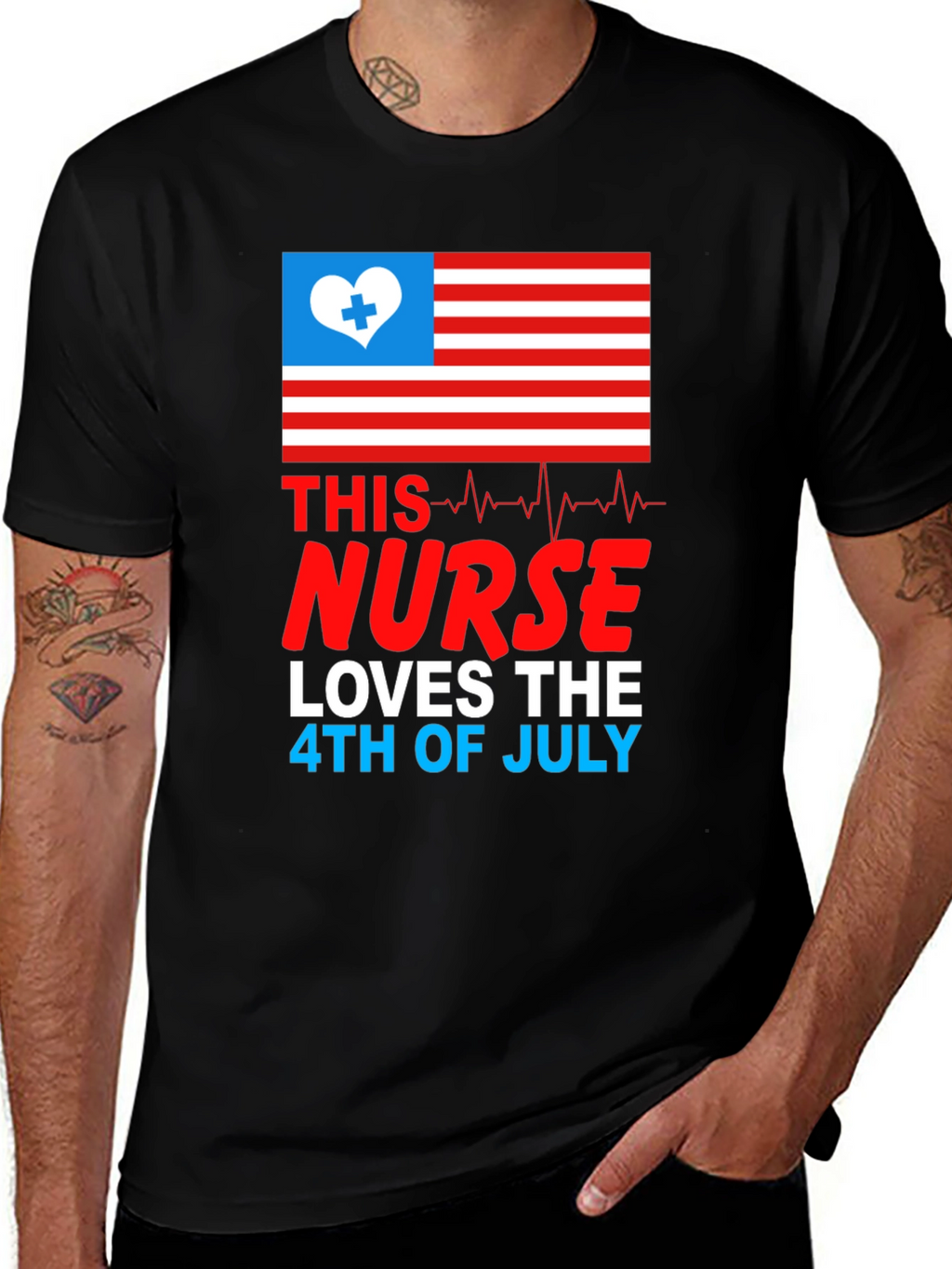Nurse 4th of July Patriotic T-Shirt