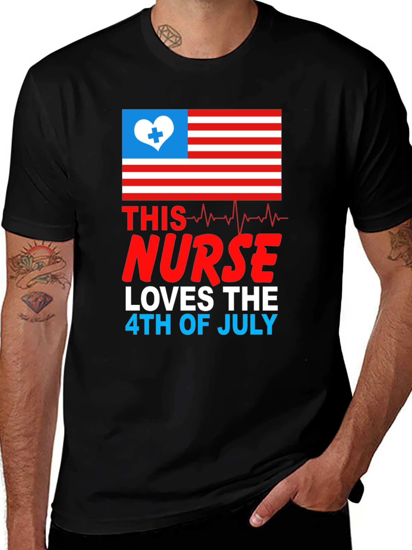 Nurse 4th of July Patriotic T-Shirt