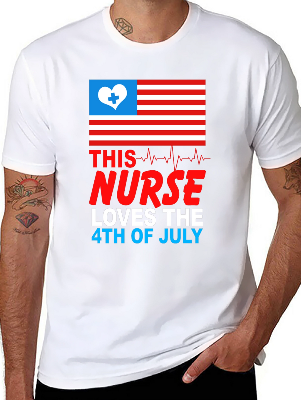 Nurse 4th of July Patriotic T-Shirt