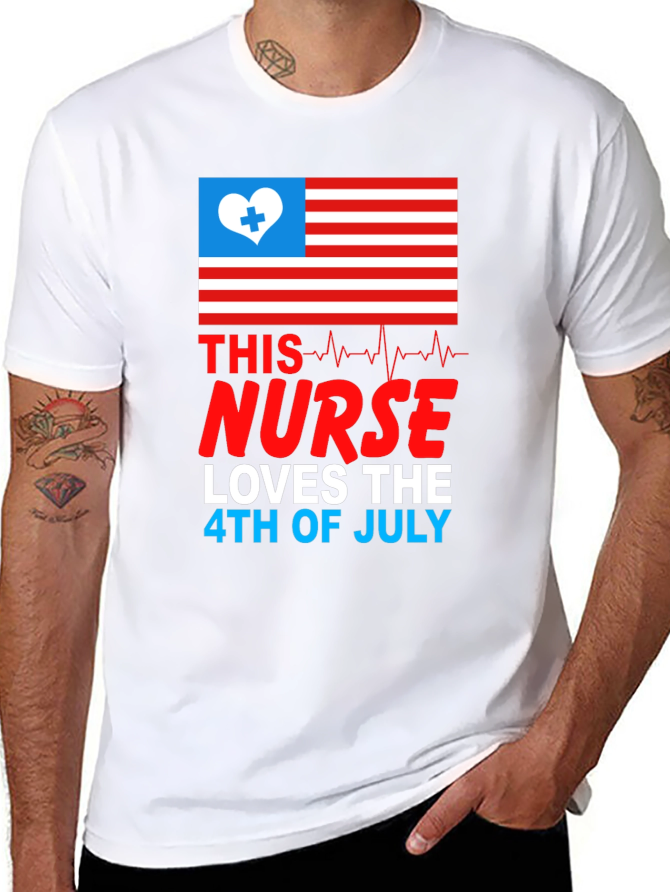 Nurse 4th of July Patriotic T-Shirt