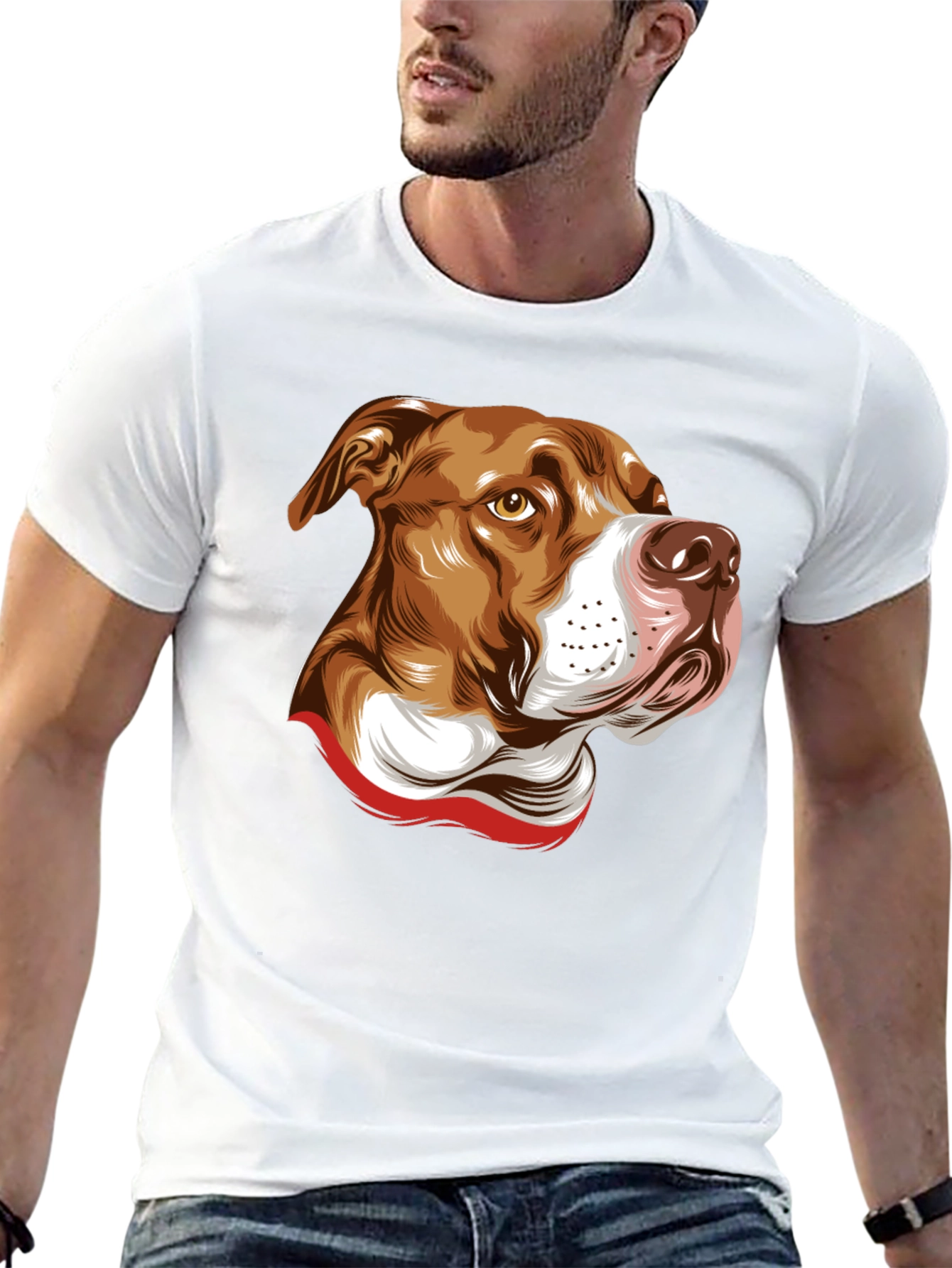 Pit Bull Graphic Tee - Black Cotton Blend