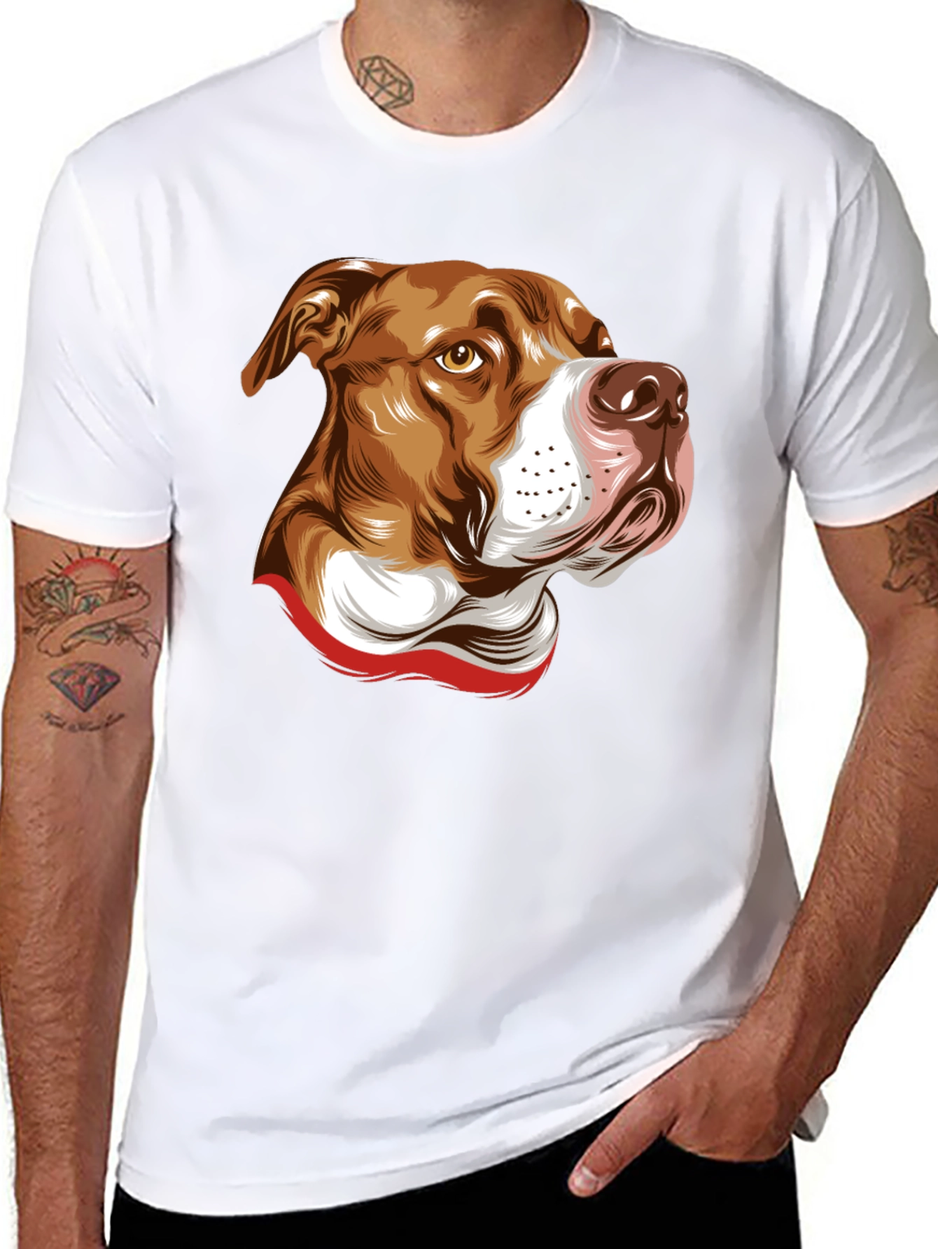 Pit Bull Graphic Tee - Black Cotton Blend