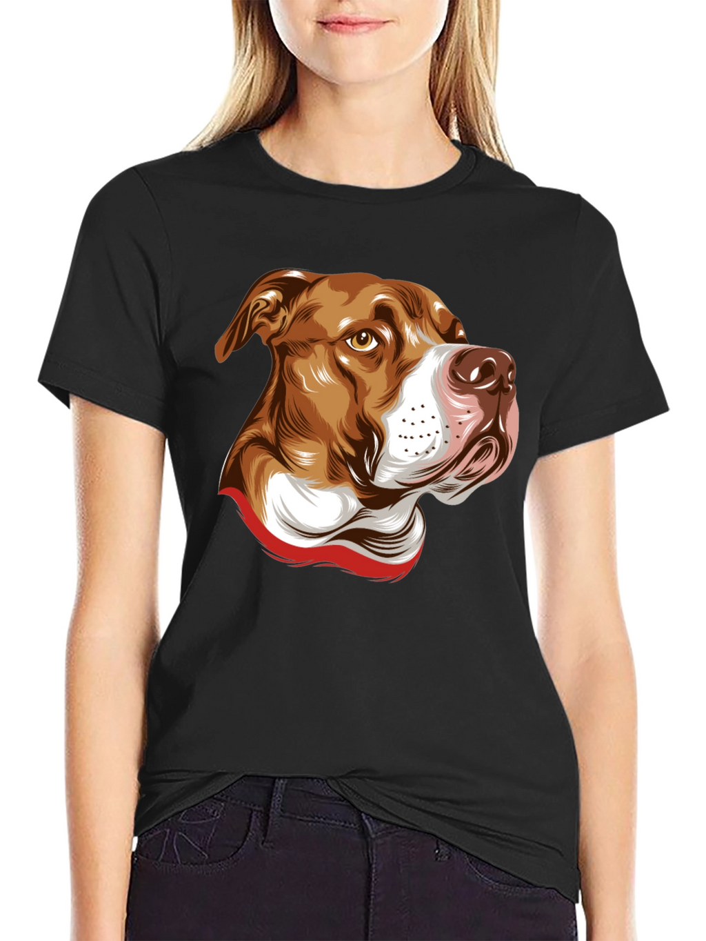 Pit Bull Graphic Tee - Black Cotton Blend