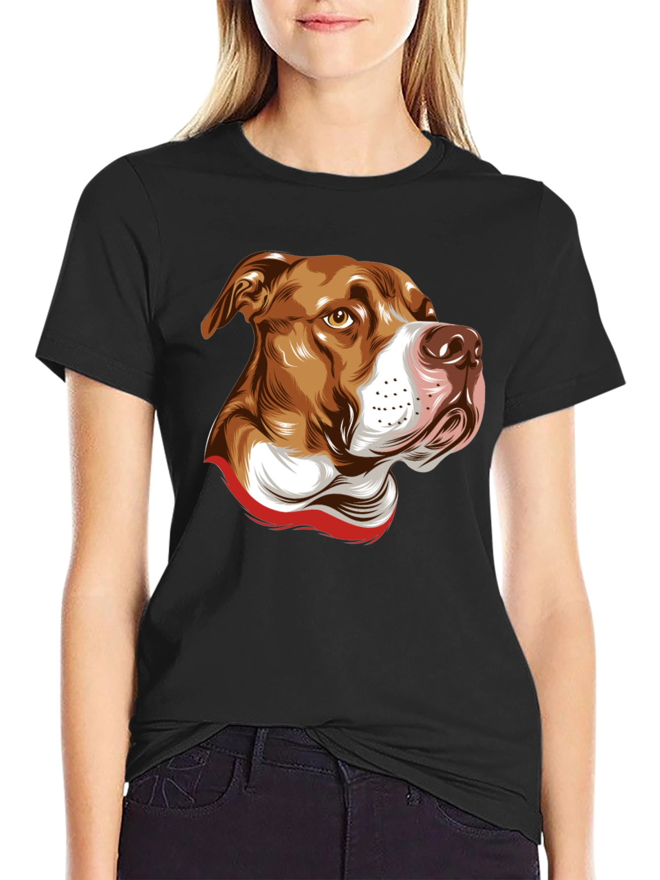 Pit Bull Graphic Tee - Black Cotton Blend