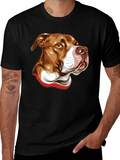 Pit Bull Graphic Tee - Black Cotton Blend