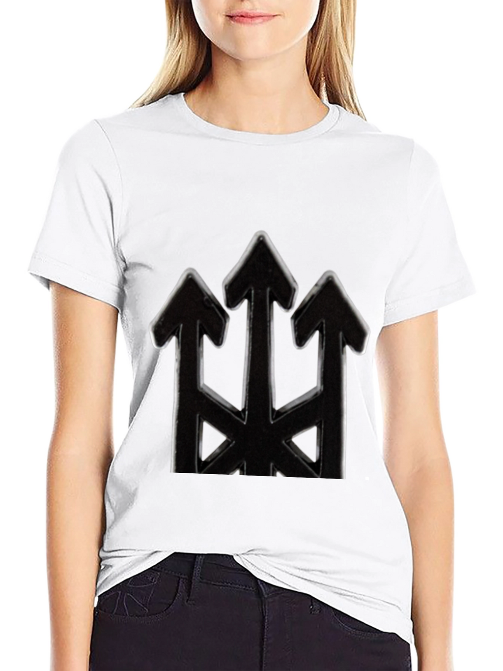 Mens Black Arrow Trident Graphic Tee