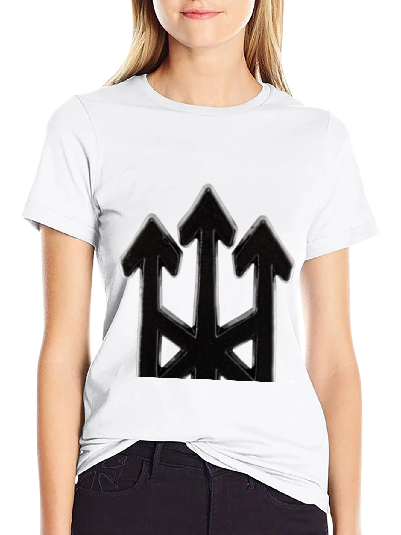 Mens Black Arrow Trident Graphic Tee