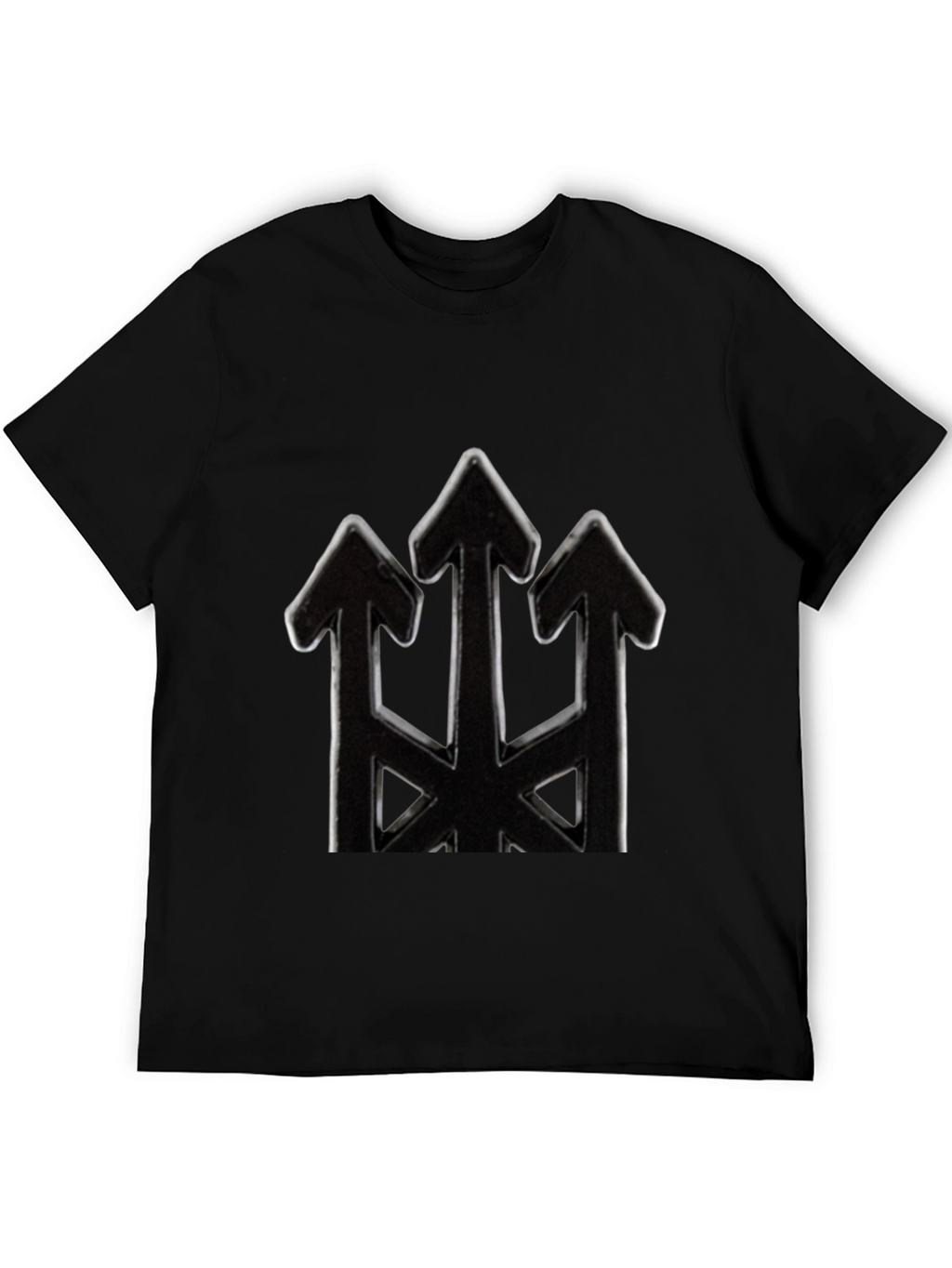 Mens Black Arrow Trident Graphic Tee