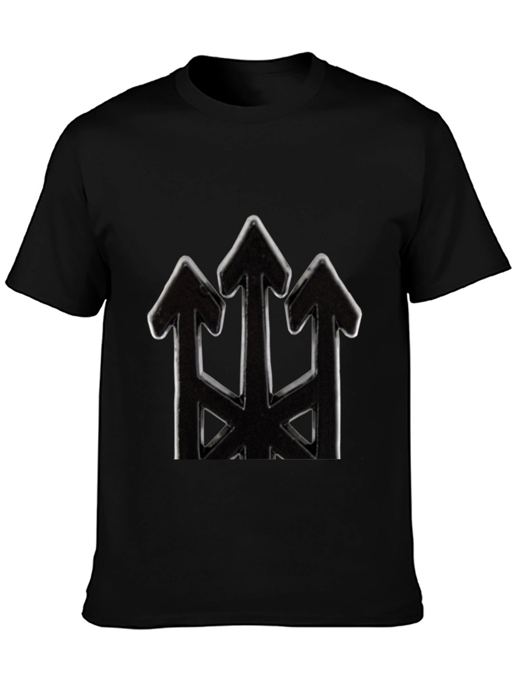 Mens Black Arrow Trident Graphic Tee