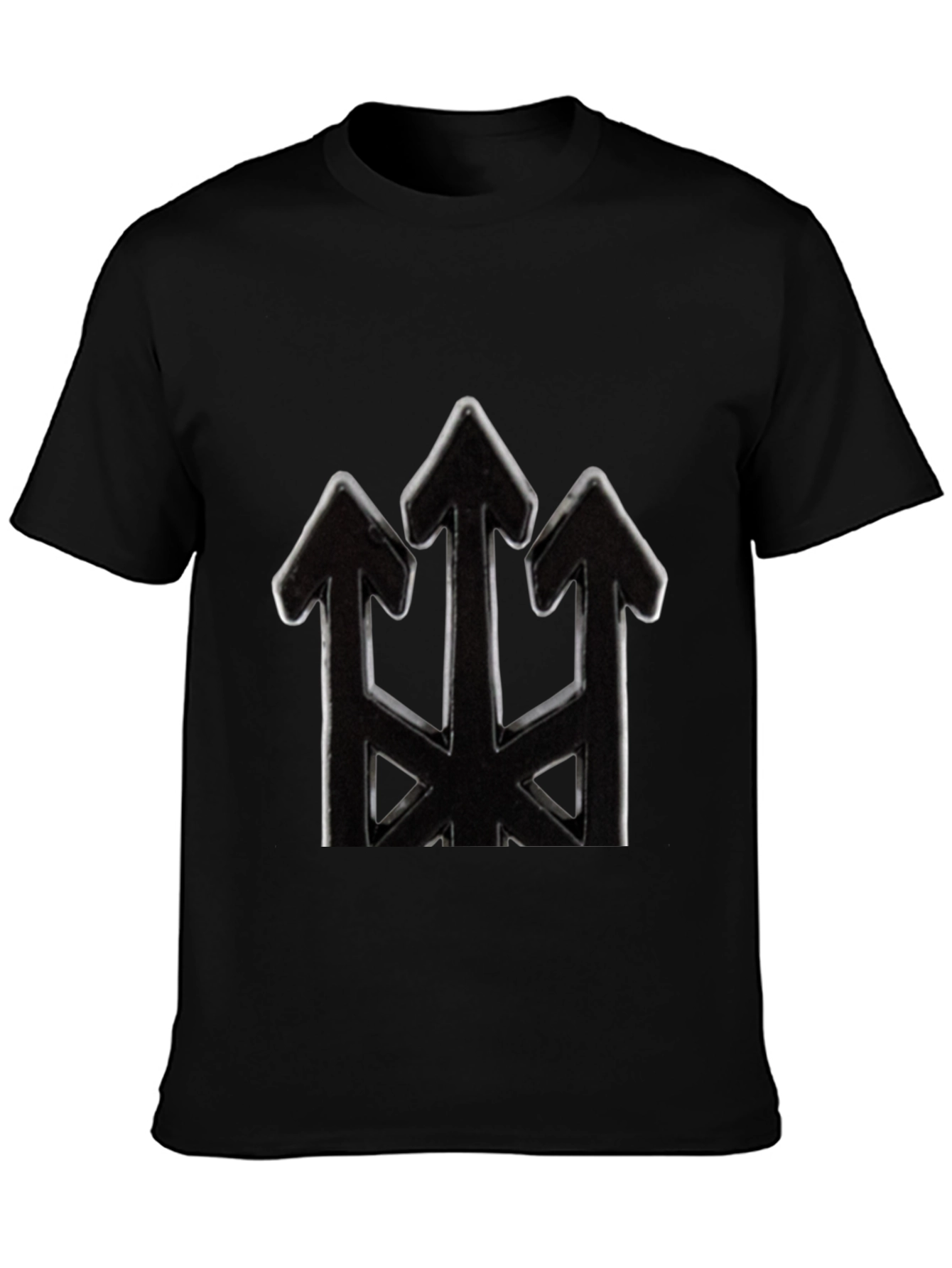 Mens Black Arrow Trident Graphic Tee