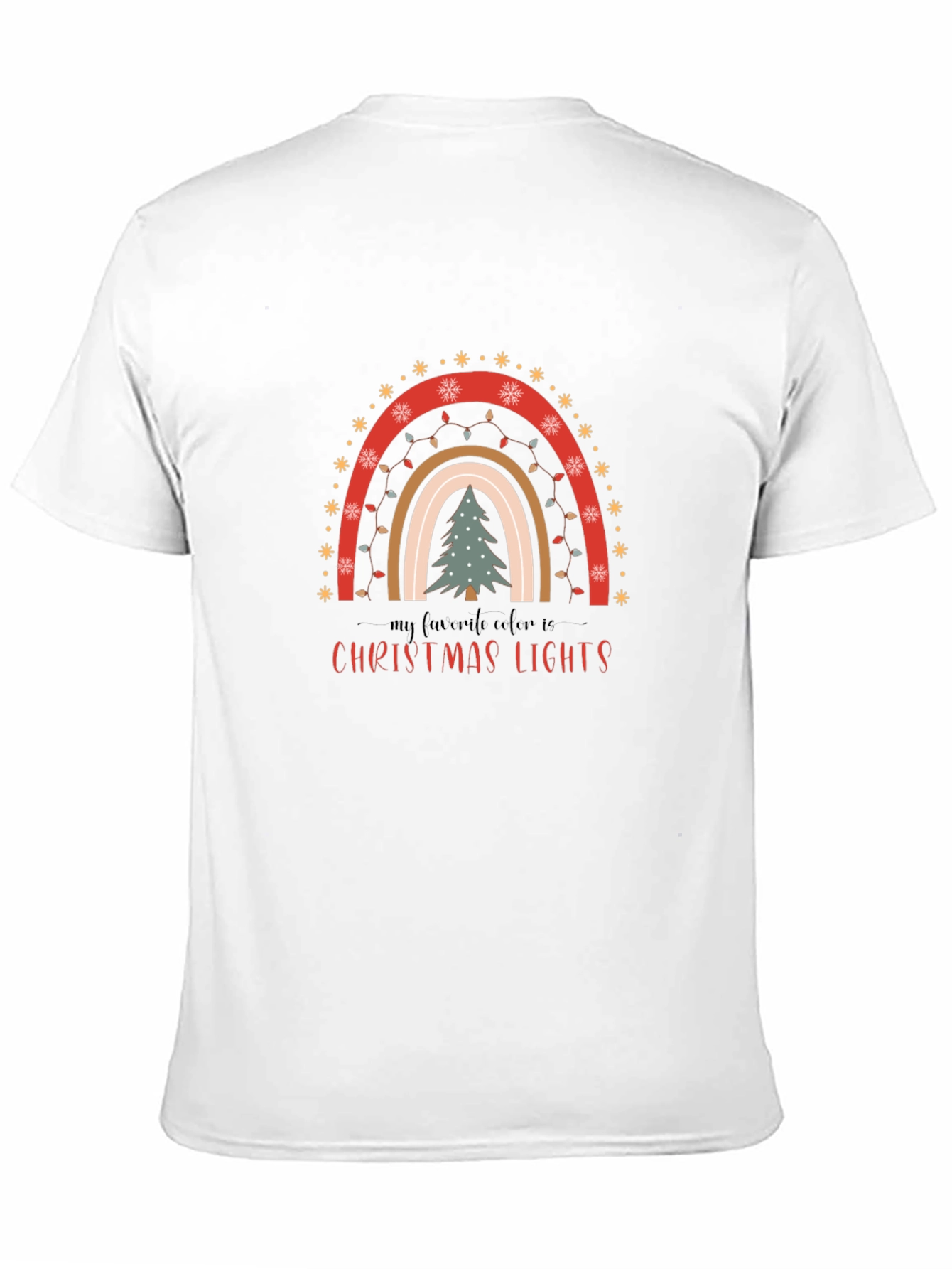 Christmas Lights Rainbow Graphic Tee