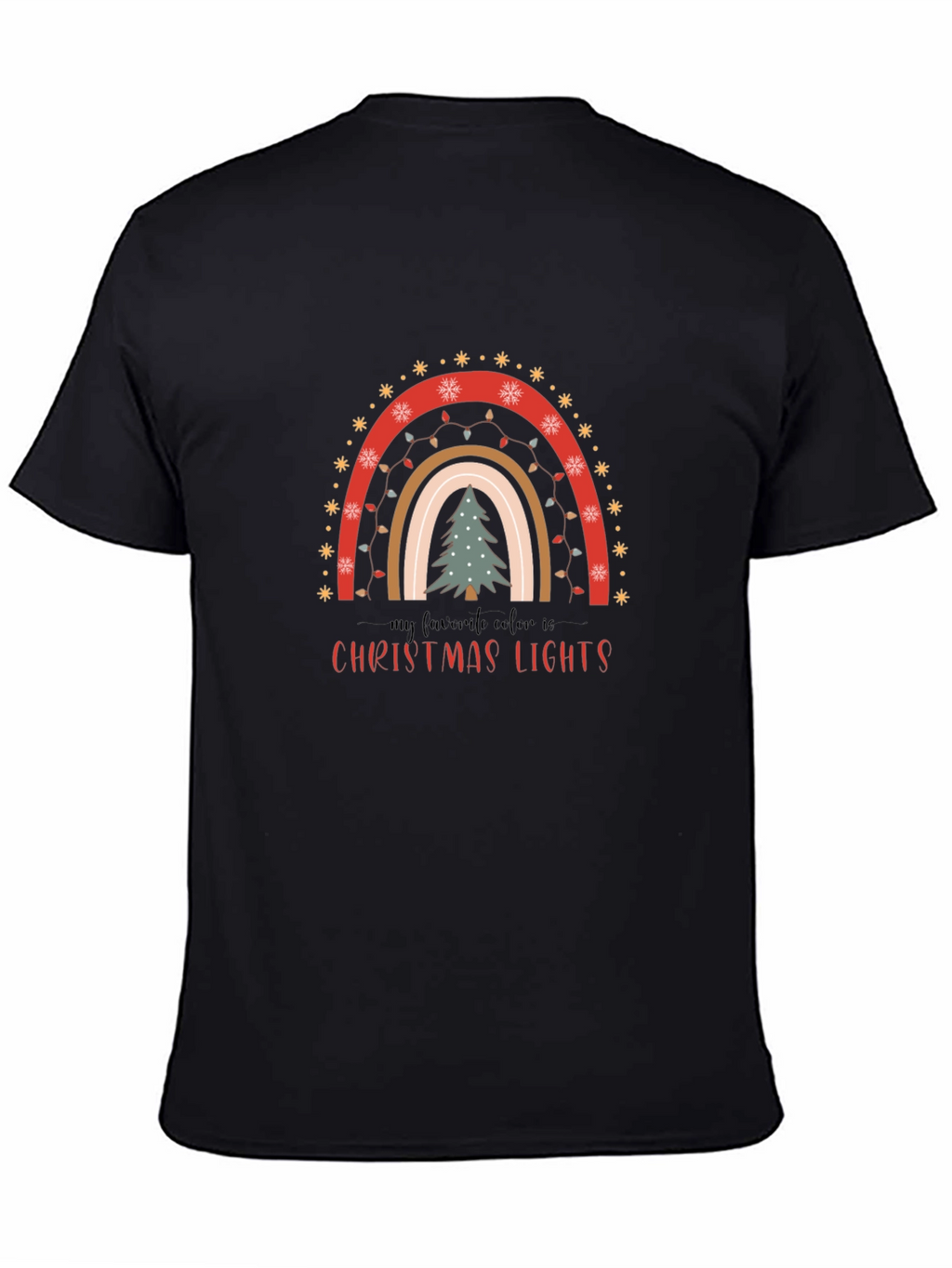 Christmas Lights Rainbow Graphic Tee