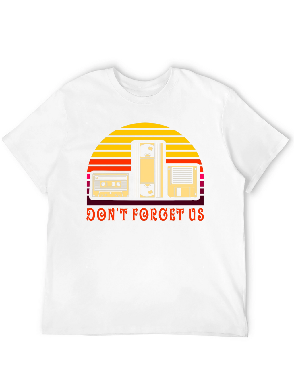 Retro Media Graphic T-Shirt - Dont Forget Us