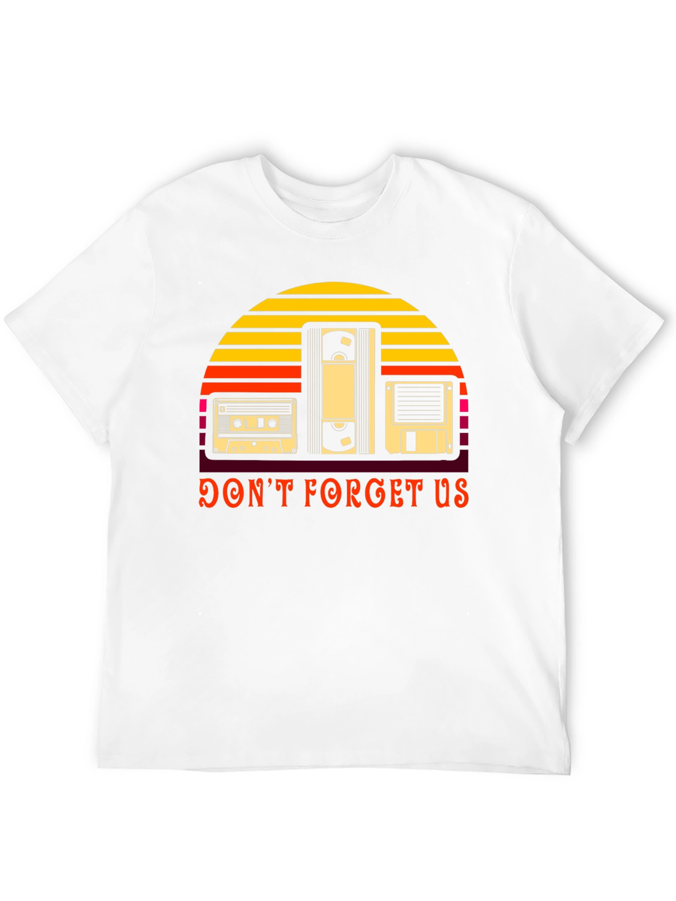 Retro Media Graphic T-Shirt - Dont Forget Us