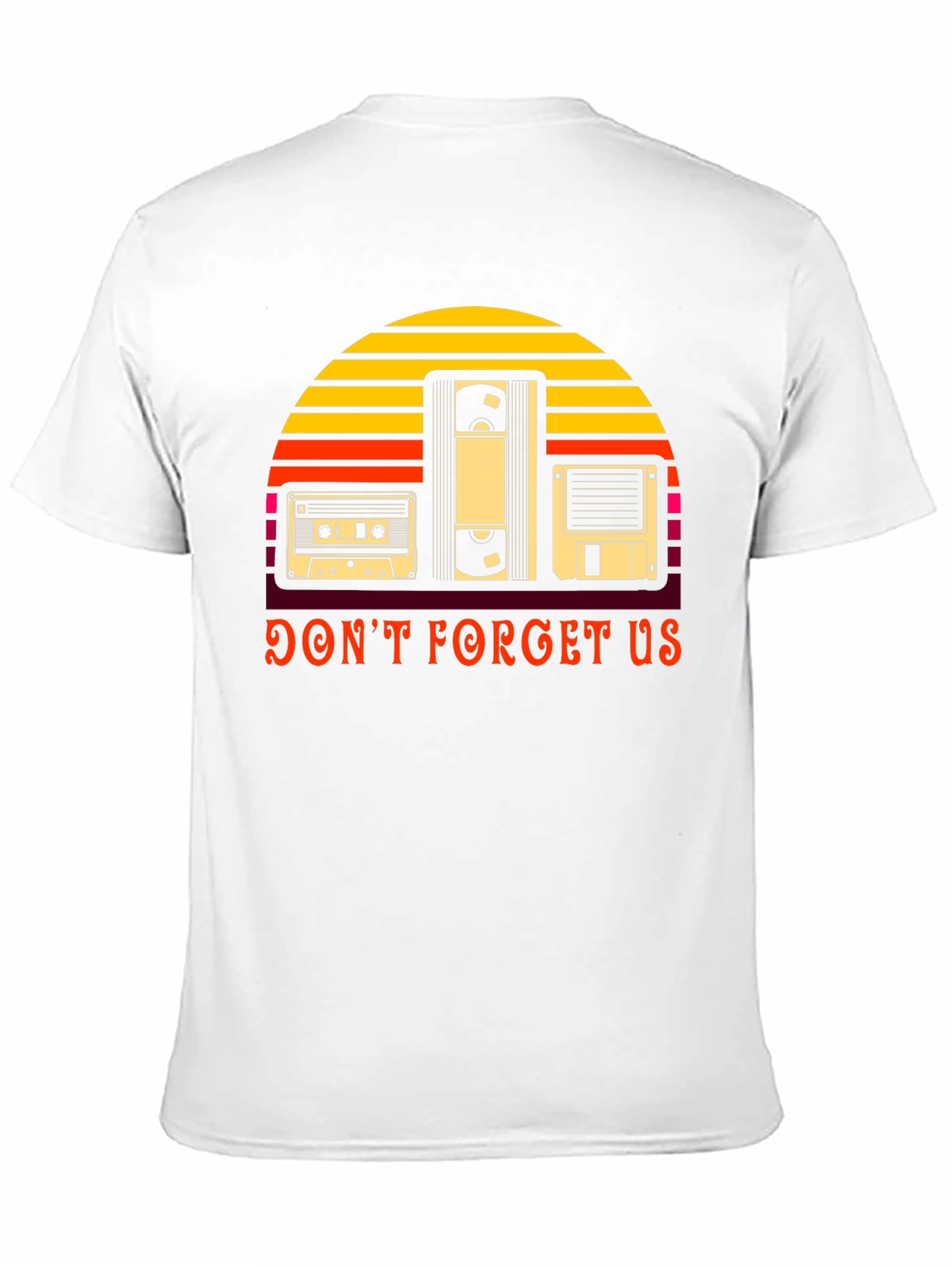 Retro Media Graphic T-Shirt - Dont Forget Us