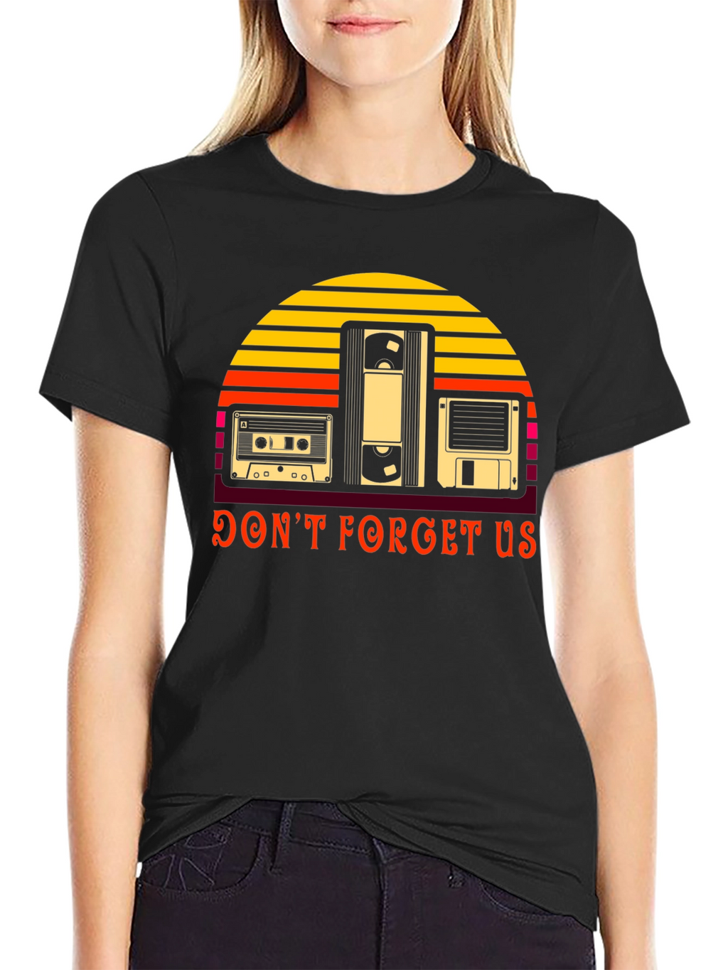 Retro Media Graphic T-Shirt - Dont Forget Us