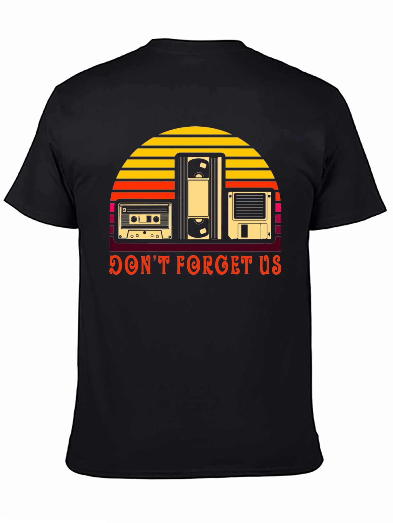 Retro Media Graphic T-Shirt - Dont Forget Us