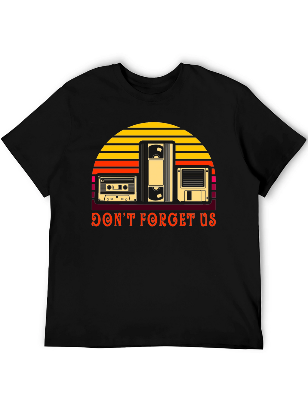 Retro Media Graphic T-Shirt - Dont Forget Us