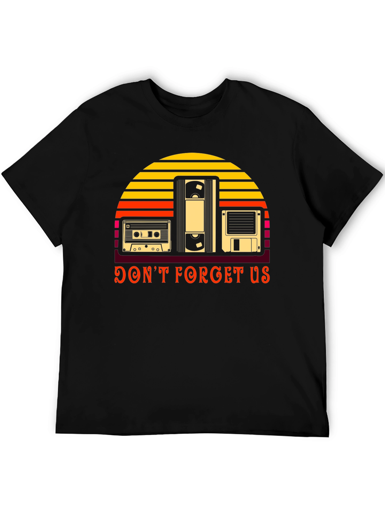 Retro Media Graphic T-Shirt - Dont Forget Us