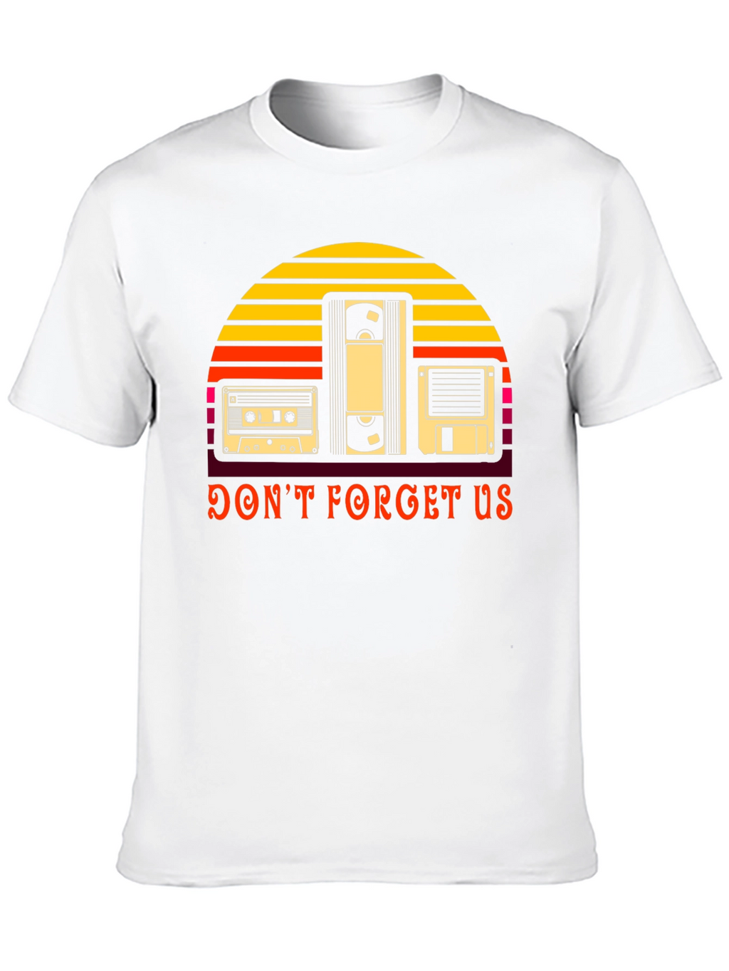Retro Media Graphic T-Shirt - Dont Forget Us