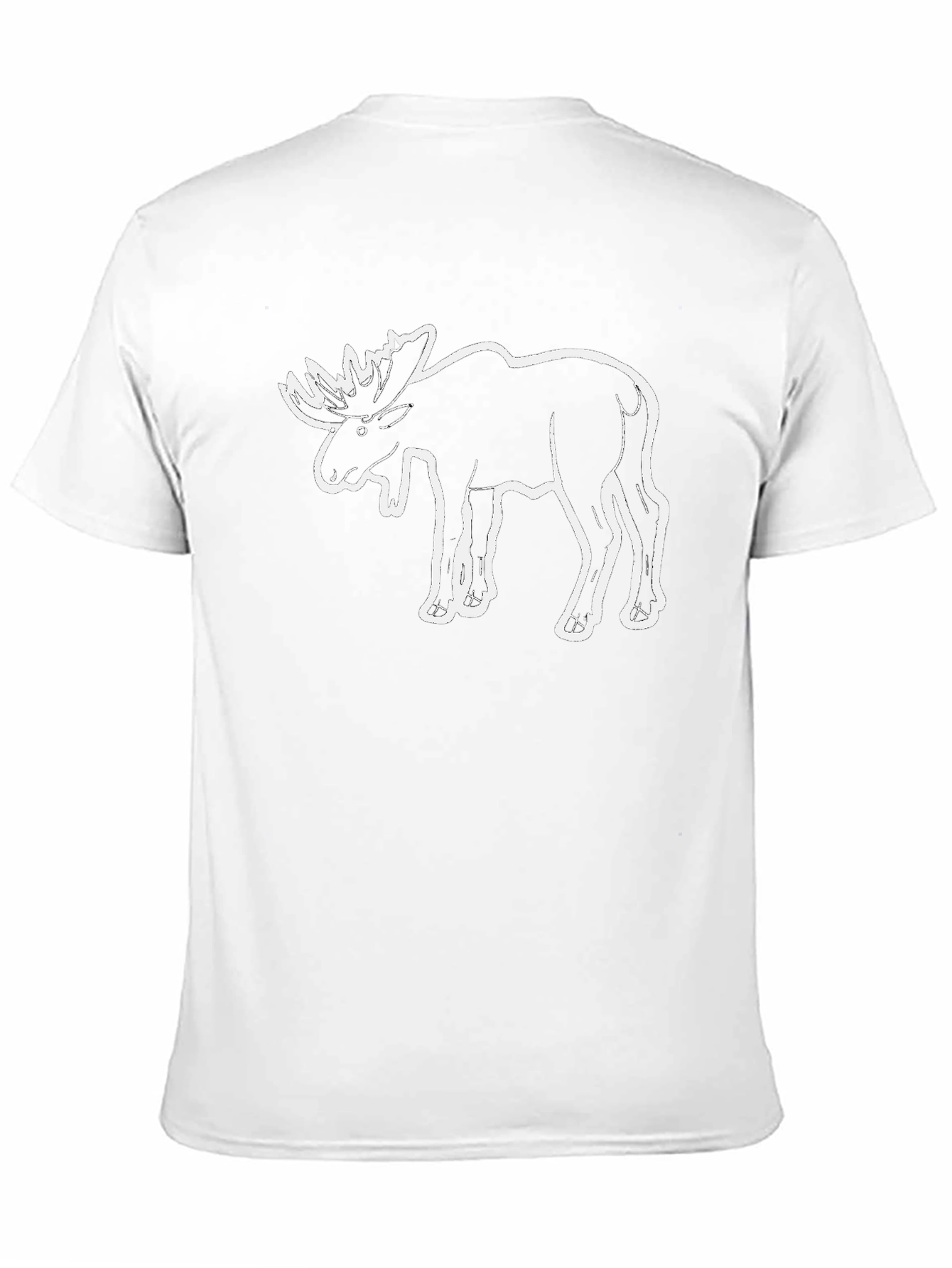 Moose Graphic Tee - Black Cotton Casual T-Shirt