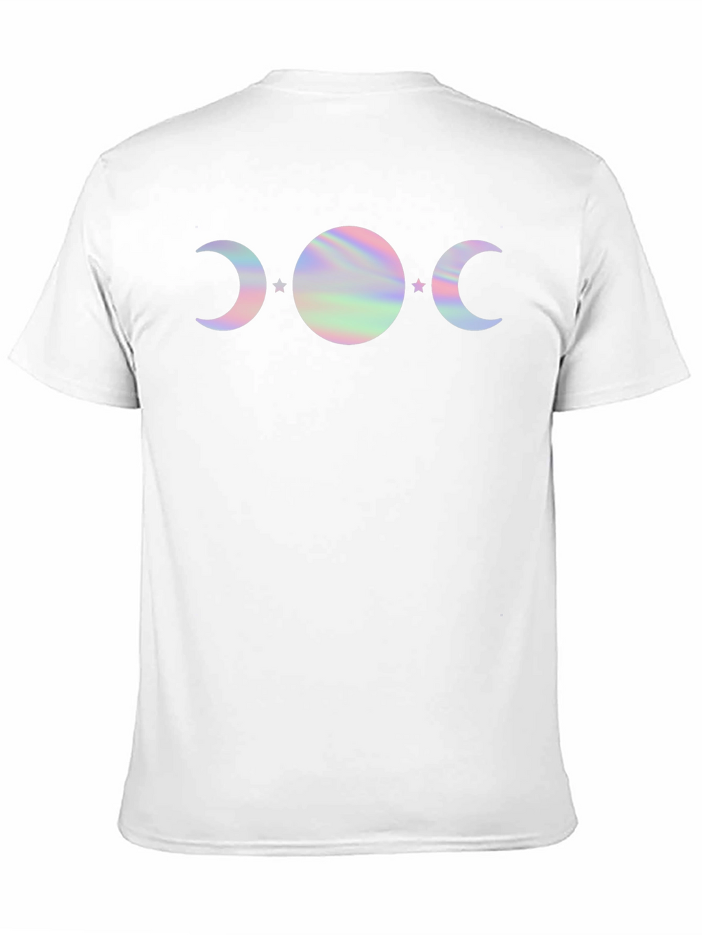 Mystic Moon Phases Graphic Tee - Holographic Design