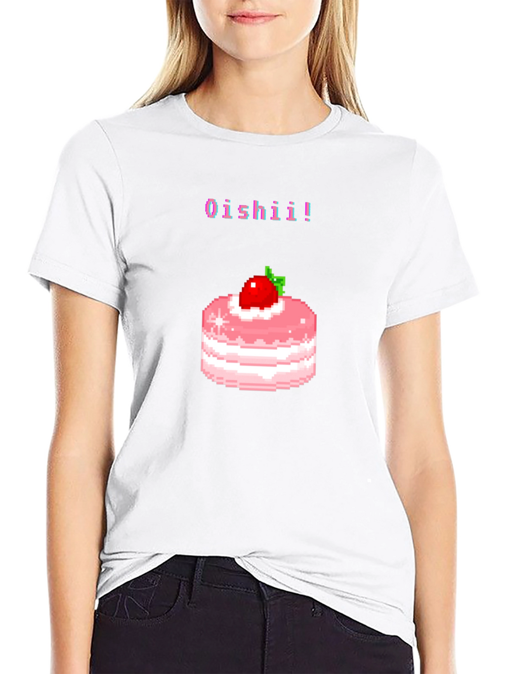Pixel Art Cake Graphic Tee - Oishii! T-Shirt