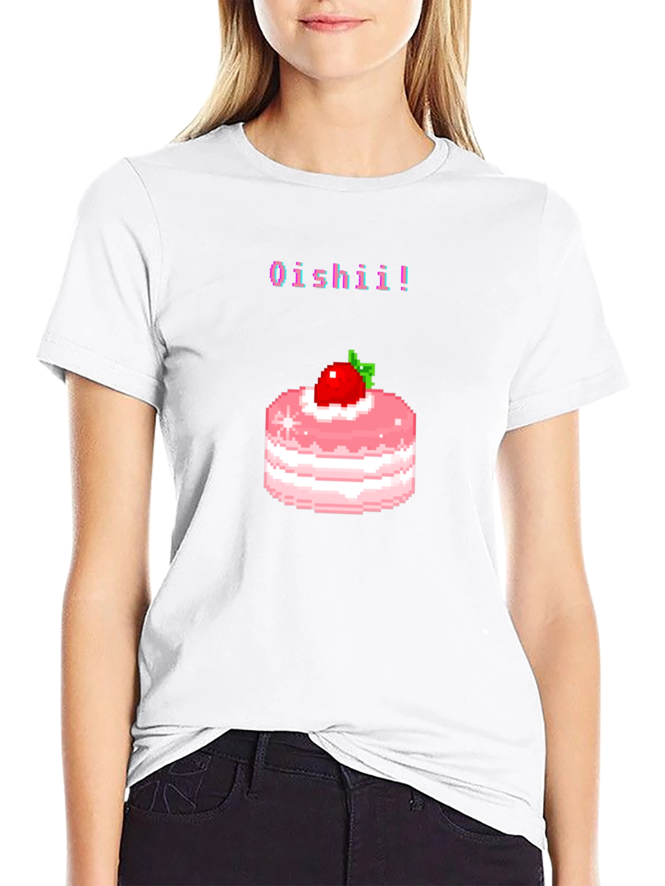 Pixel Art Cake Graphic Tee - Oishii! T-Shirt