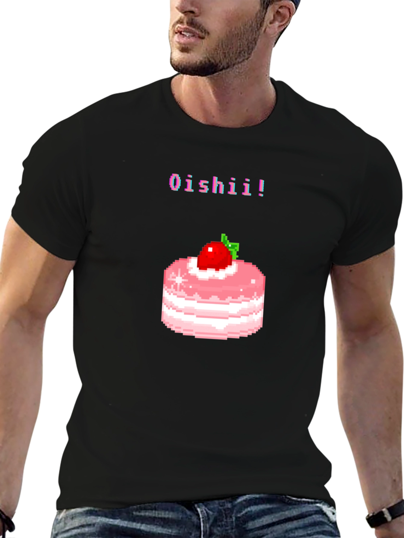 Pixel Art Cake Graphic Tee - Oishii! T-Shirt