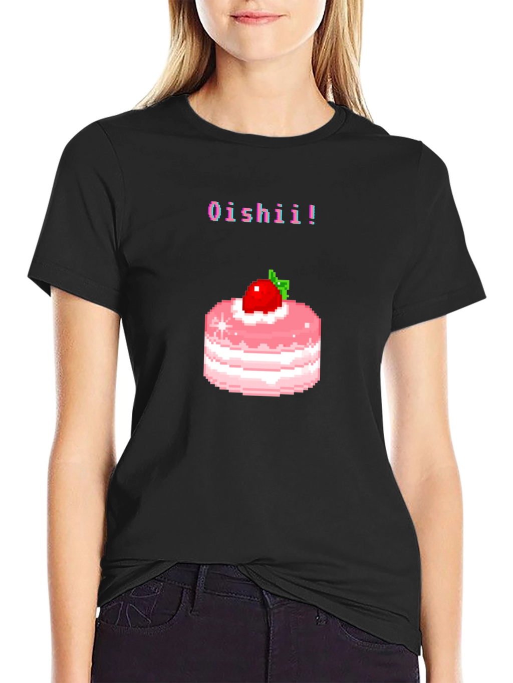 Pixel Art Cake Graphic Tee - Oishii! T-Shirt